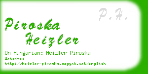 piroska heizler business card